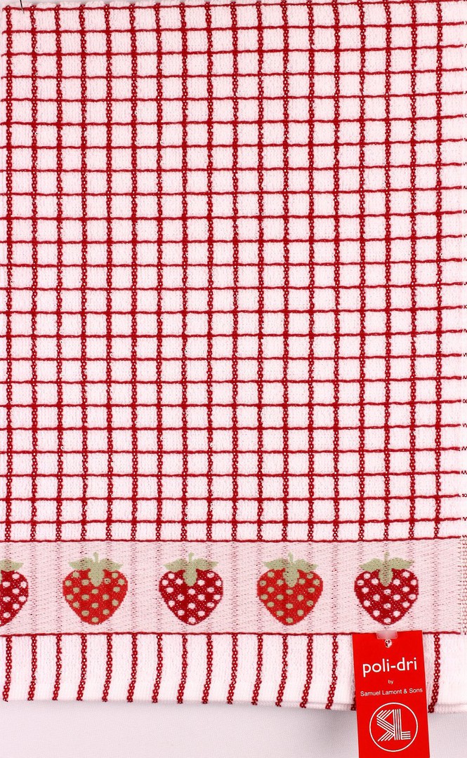 Samuel Lamont poli dri red strawberry tea towel Code:TT-706JSTRAWB image 1
